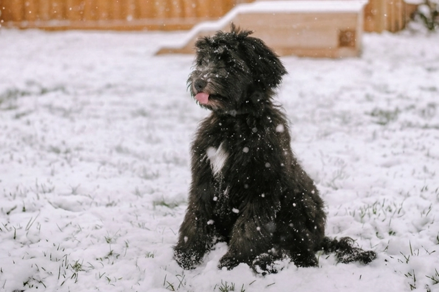 Resting - Dog in Snow